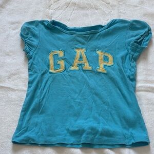 GAP Kids Aqua Tee with Yellow Logo